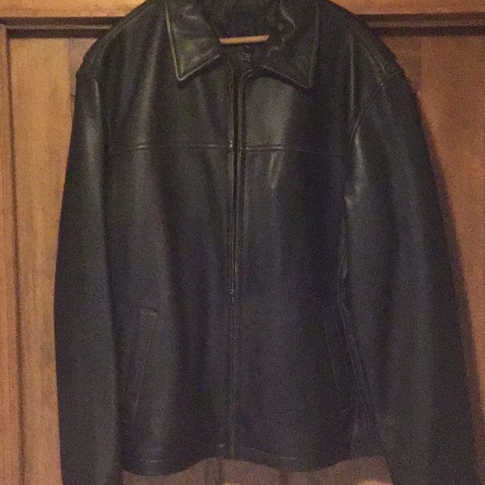 Genuine Dark brown leather jacket (Men’s) Like New